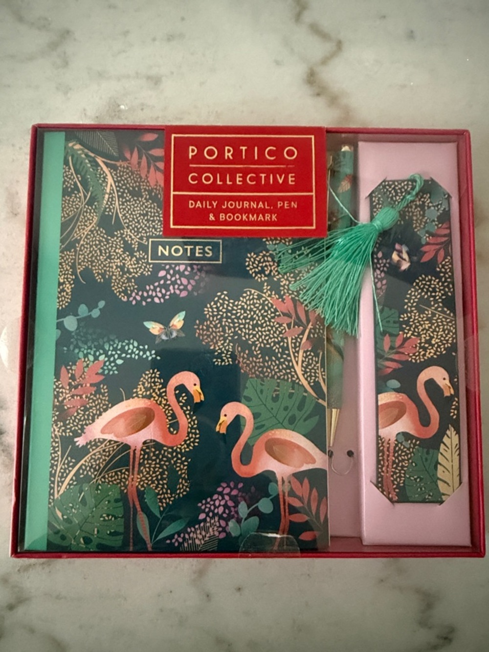 Portico Collection Flamingo Daily Journal Set in Teal & Pink-New In Box!! - Picture 4 of 4
